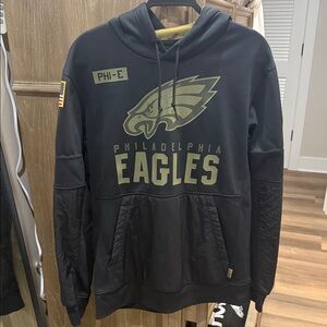 Philadelphia Eagles black 2020 salute to service Nike dri-fit hoodie